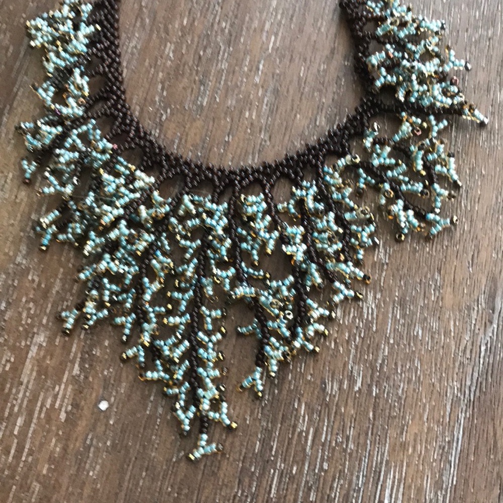 Beaded statement necklace